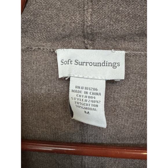 Soft Surroundings Medium Fly Away Drape Front Topper Cardigan Sweater Fall READ - Picture 4 of 4